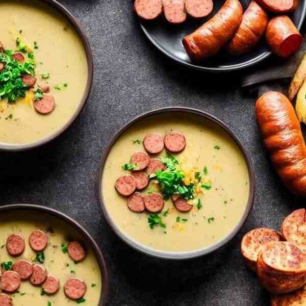 Картофельный суп с колбасками